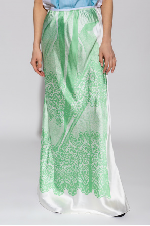 Green Patterned skirt Victoria Beckham